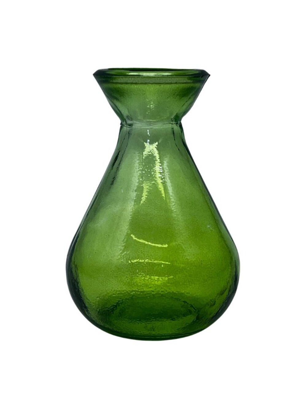 Vintage Couronne Company Apple Green Recycled Glass Bud Vase Made In Spain - Picture 11 of 12